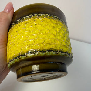 Blumentopf 1516/12 gelb oliv Keramik