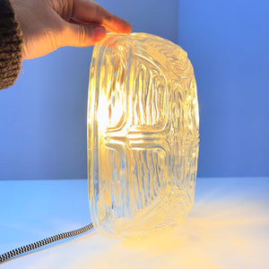 Wandlampe Strukturglas mit Kabel