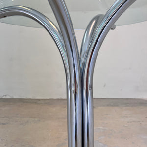 Runder Esstisch Glas & Chrom