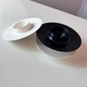 Set: 3x Eierbecher schwarz weiß Melamin von Torben Ørskov