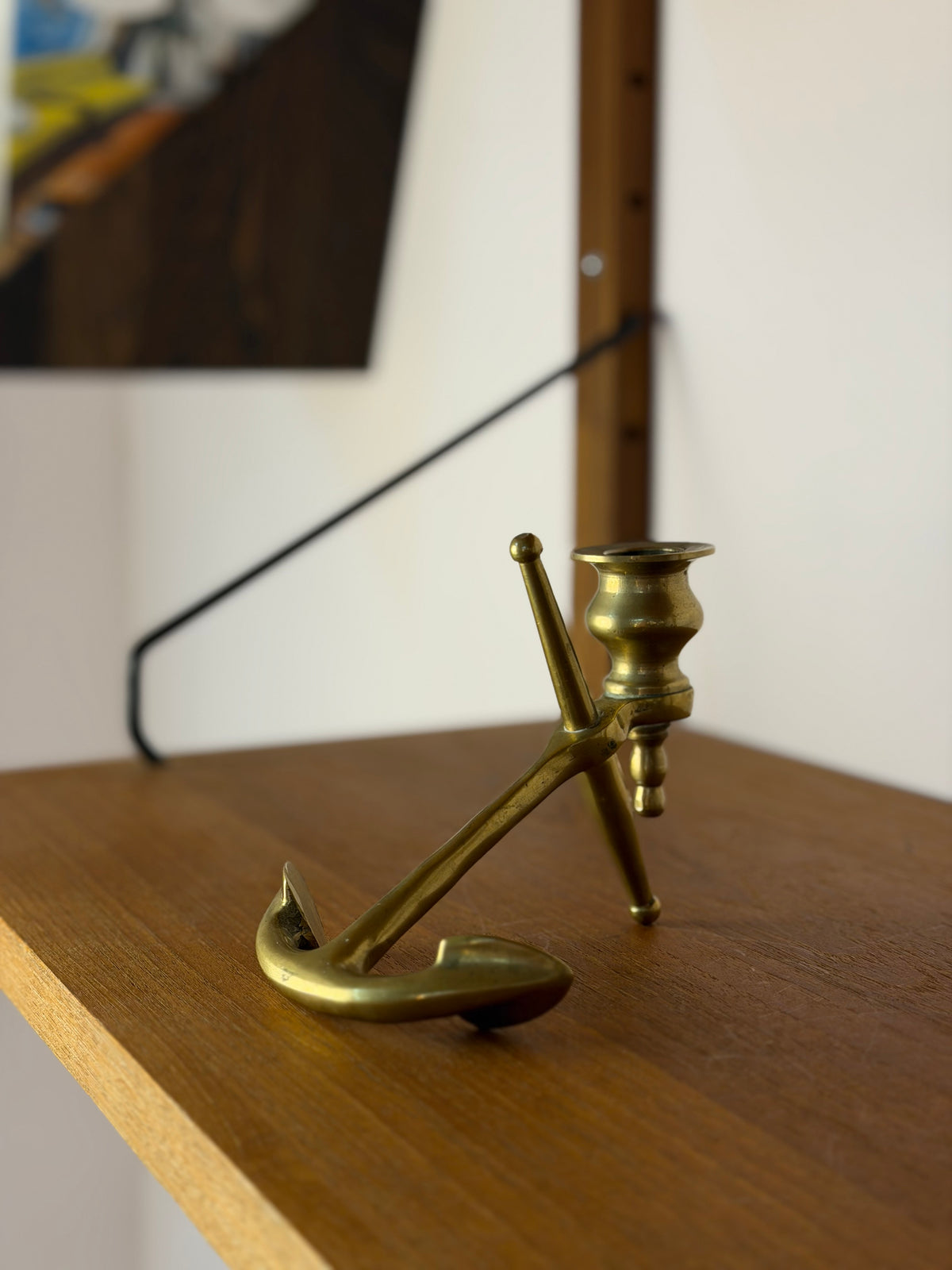Kerzenständer Anker Messing aus Dänemark