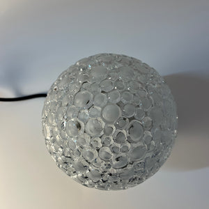 Kugel-Tischlampe weiß Strukturglas