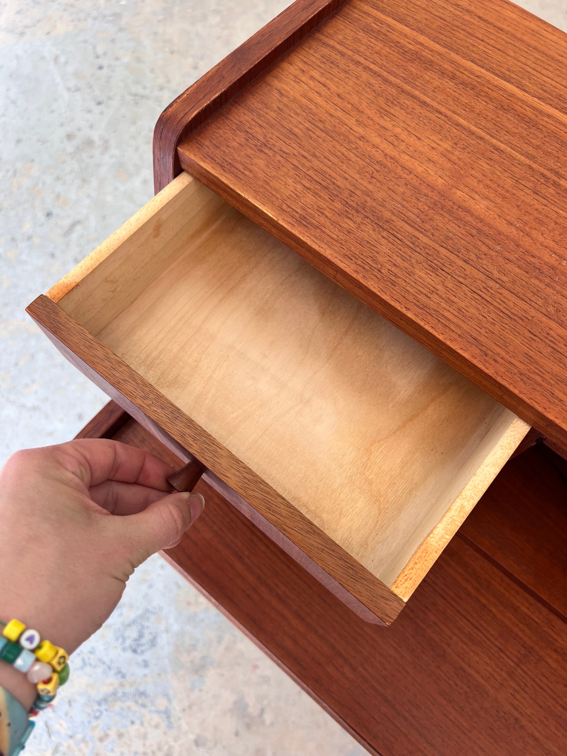 Sekretär Teak mit Spiegel aus Dänemark