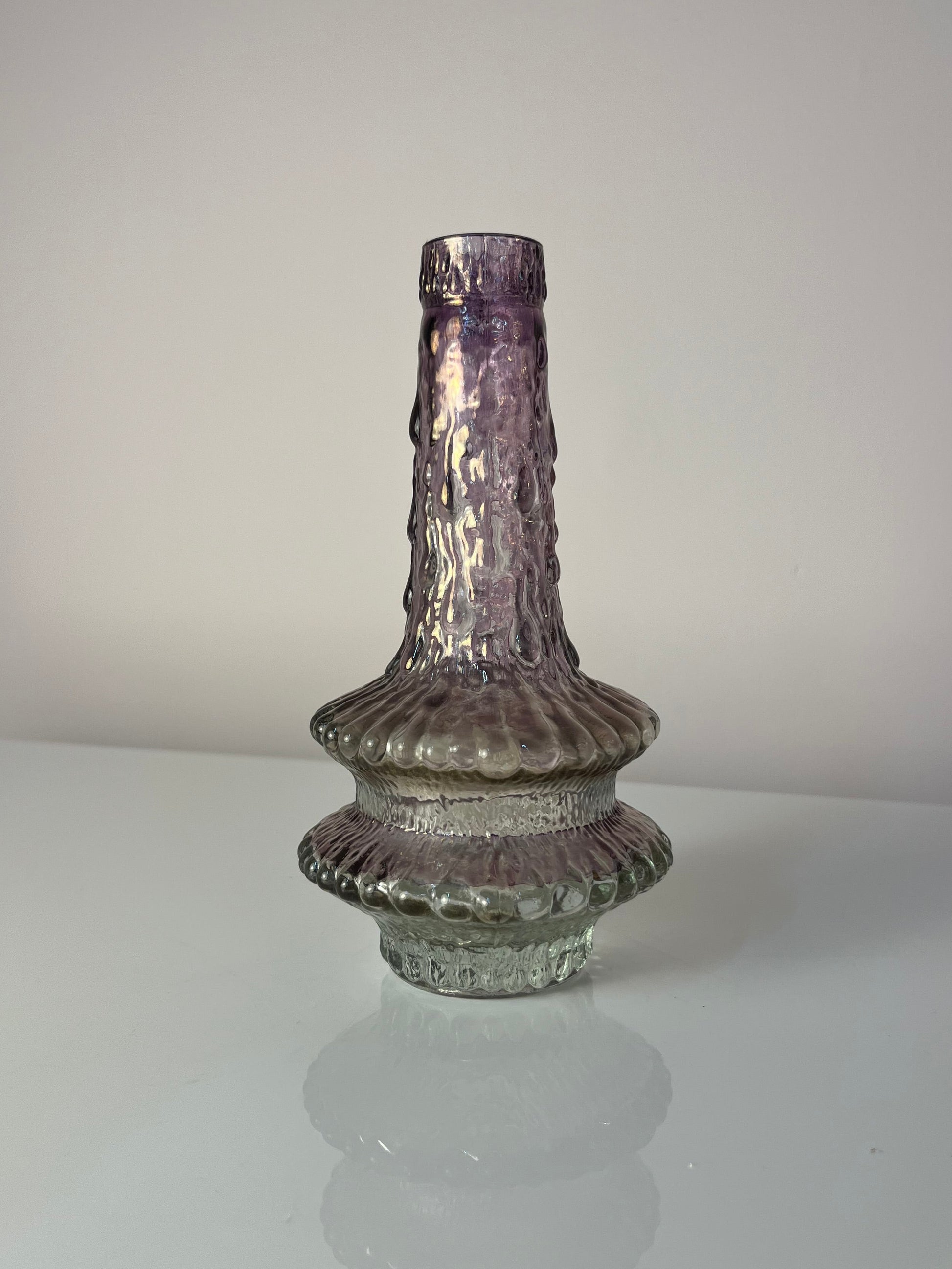 Vase Eisglas irisierend von Timo Sarpaneva für Iittala