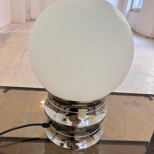 Tischlampe Chrom Opalglas von VEB NARVA