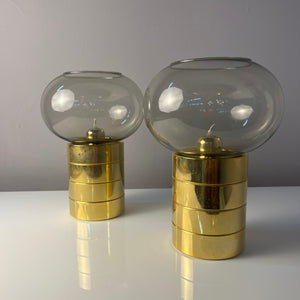 Kerzenständer Messing Rauchglas von FÖHL