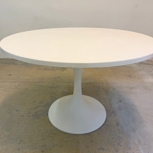 Runder Tulip Esstisch weiß Fiberglas
