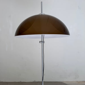 Stehlampe braun weiß Acryl Chrom von Elio Martinelli