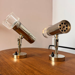 Set: 2x Wandlampe Chrom 70er