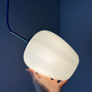 Hängelampe Opalglas Chrom aus Dänemark