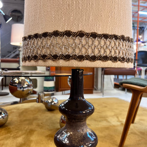 Stehlampe dunkelbraun beige Keramik von EEA Leuchten