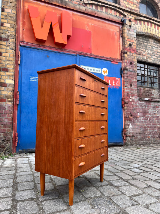 Kommode Teak Dänemark Muschelgriffe
