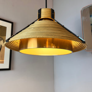 Hängelampe Rattan Kupfer von Doria Leuchten