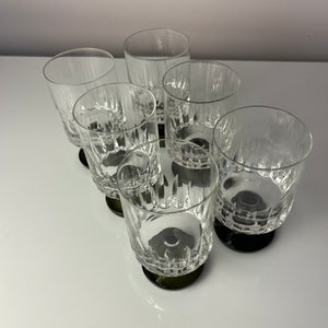 Set: 6x Weinglas mit grauem Sockel