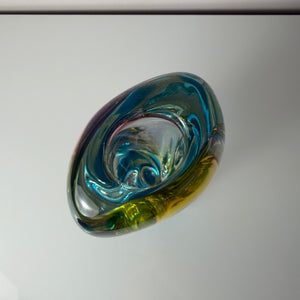 Vase Regenbogen Glas von Josef Rozinek für Borske Sklo