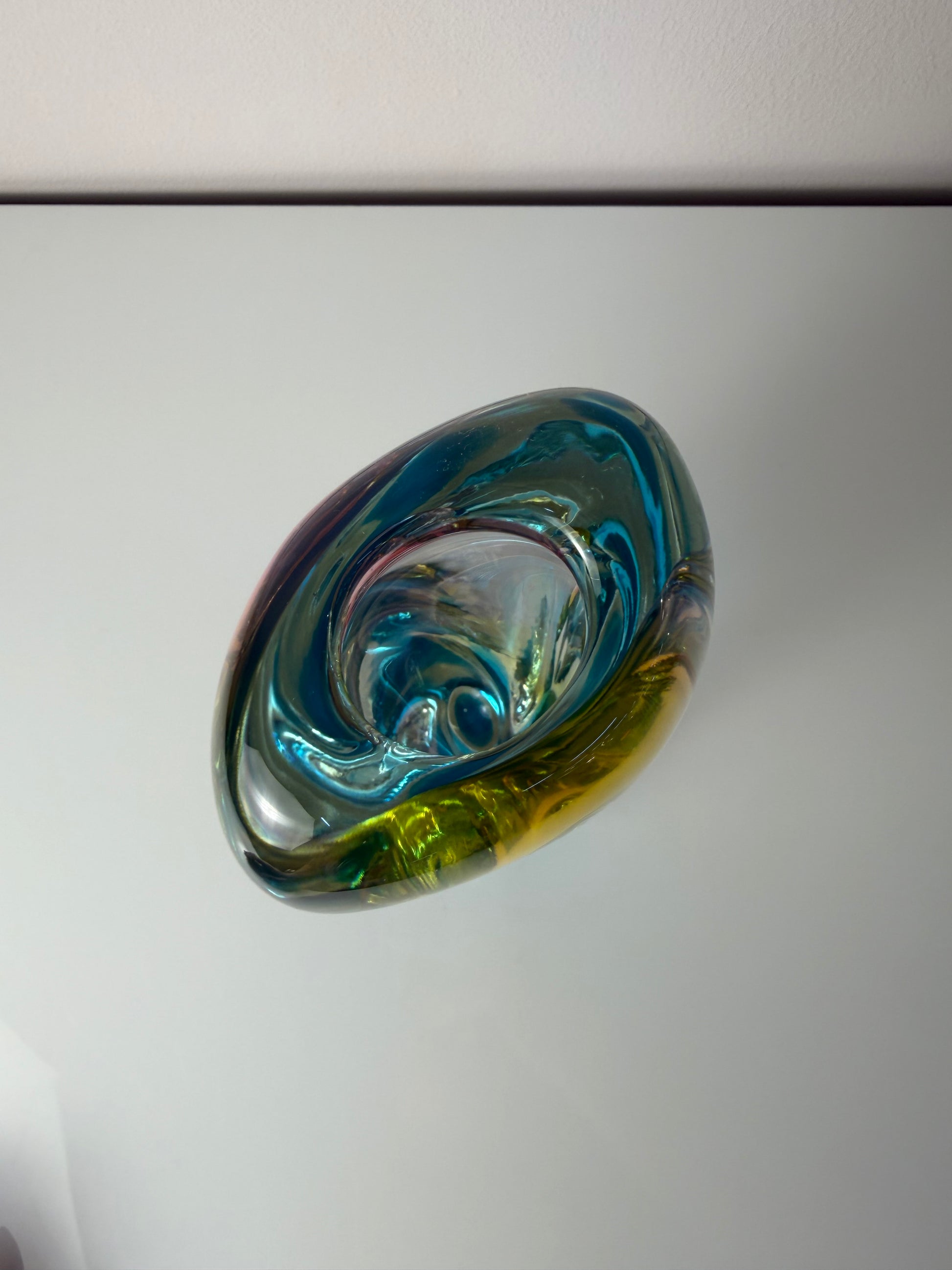 Vase Regenbogen Glas von Josef Rozinek für Borske Sklo