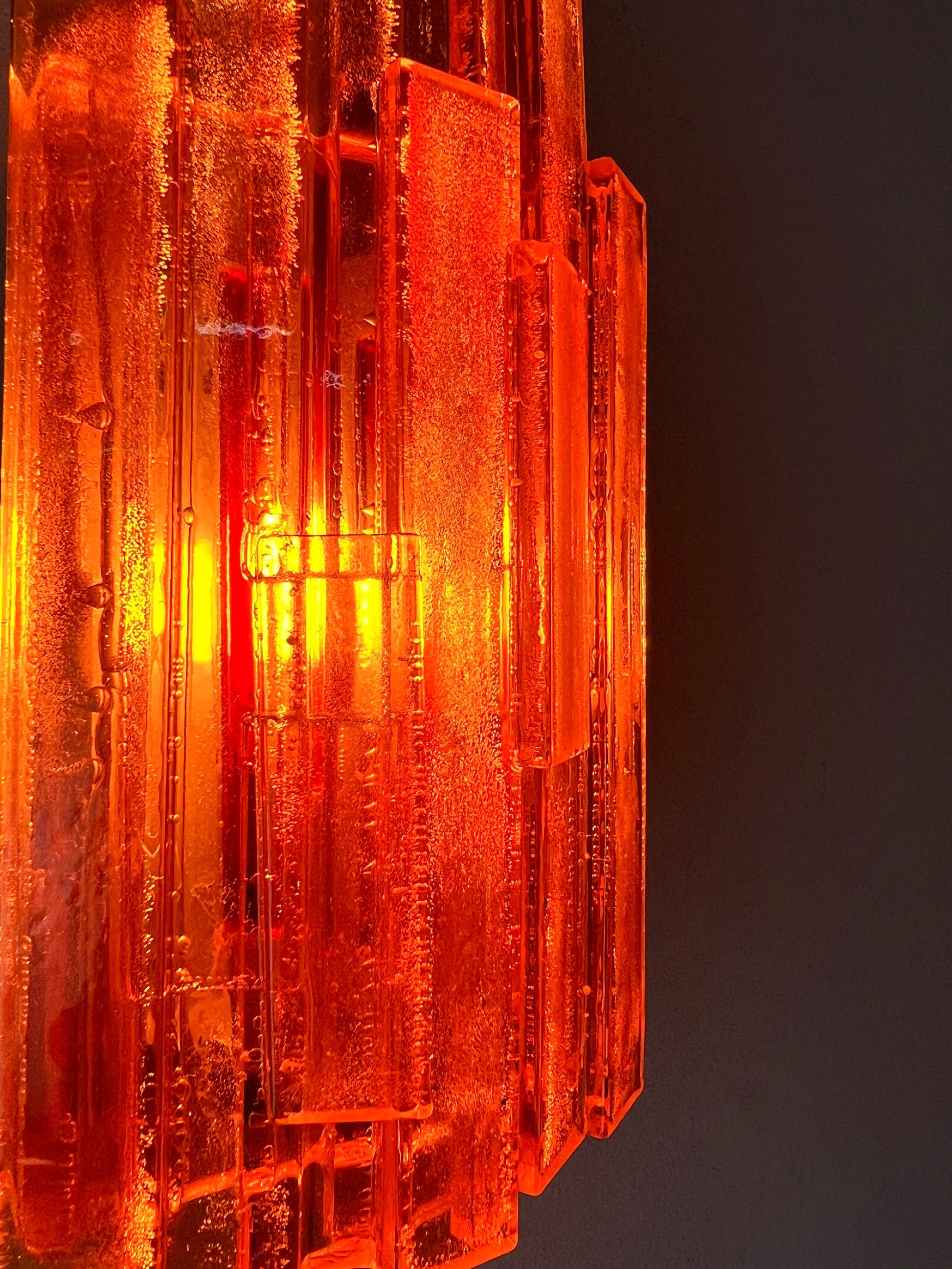 Wandlampe orange von Claus Bolby für Cebo