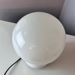 Tischlampe weiß Glas von Glashütte Limburg