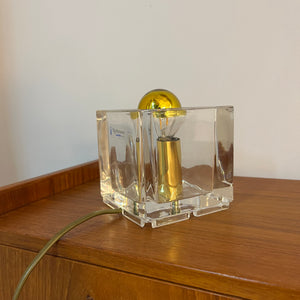 Tischlampe Ice Cube Glas von Nachtmann