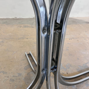 Runder Esstisch Rauchglas & Chrom