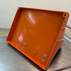 Wandregal orange Kunststoff mit Garderobenhaken