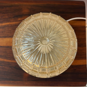 Tischlampe orange weiß von Gerold Porzellan Bavaria