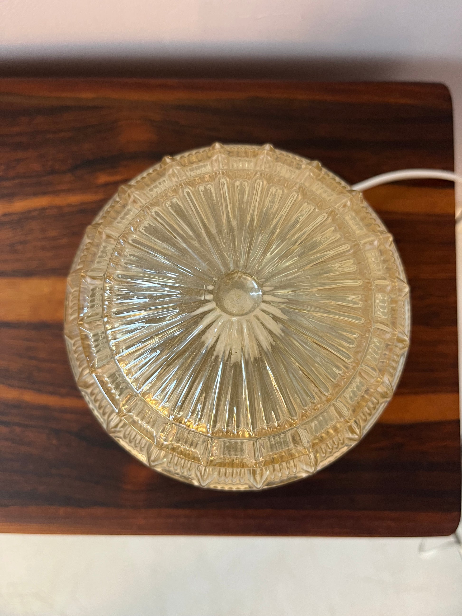 Tischlampe orange weiß von Gerold Porzellan Bavaria