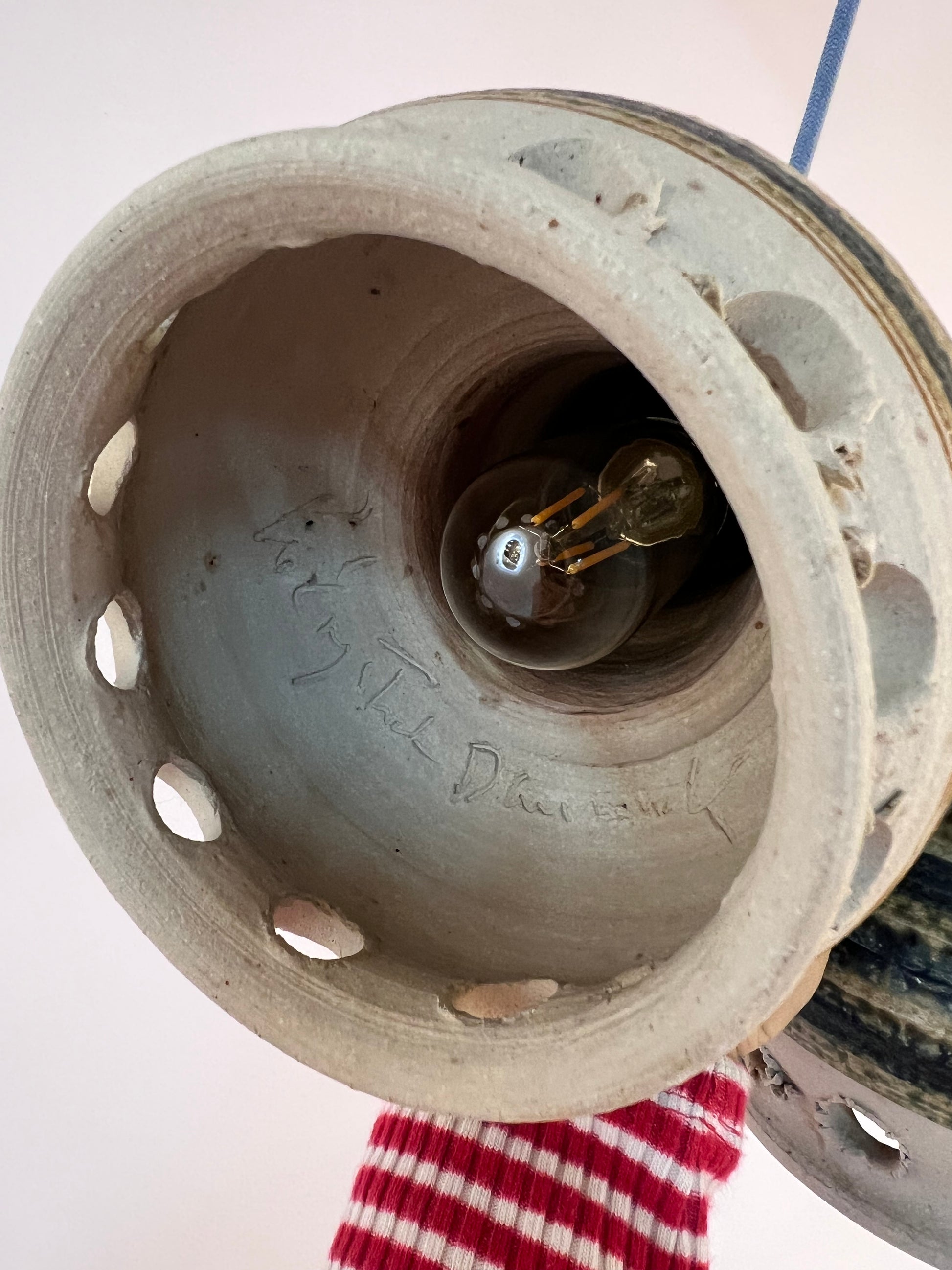 Hängelampe blau beige Keramik von Per Engstrøm