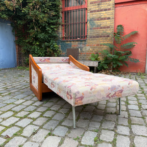 Schlafsessel / Gästebett Teak Textilstoff aus Dänemark