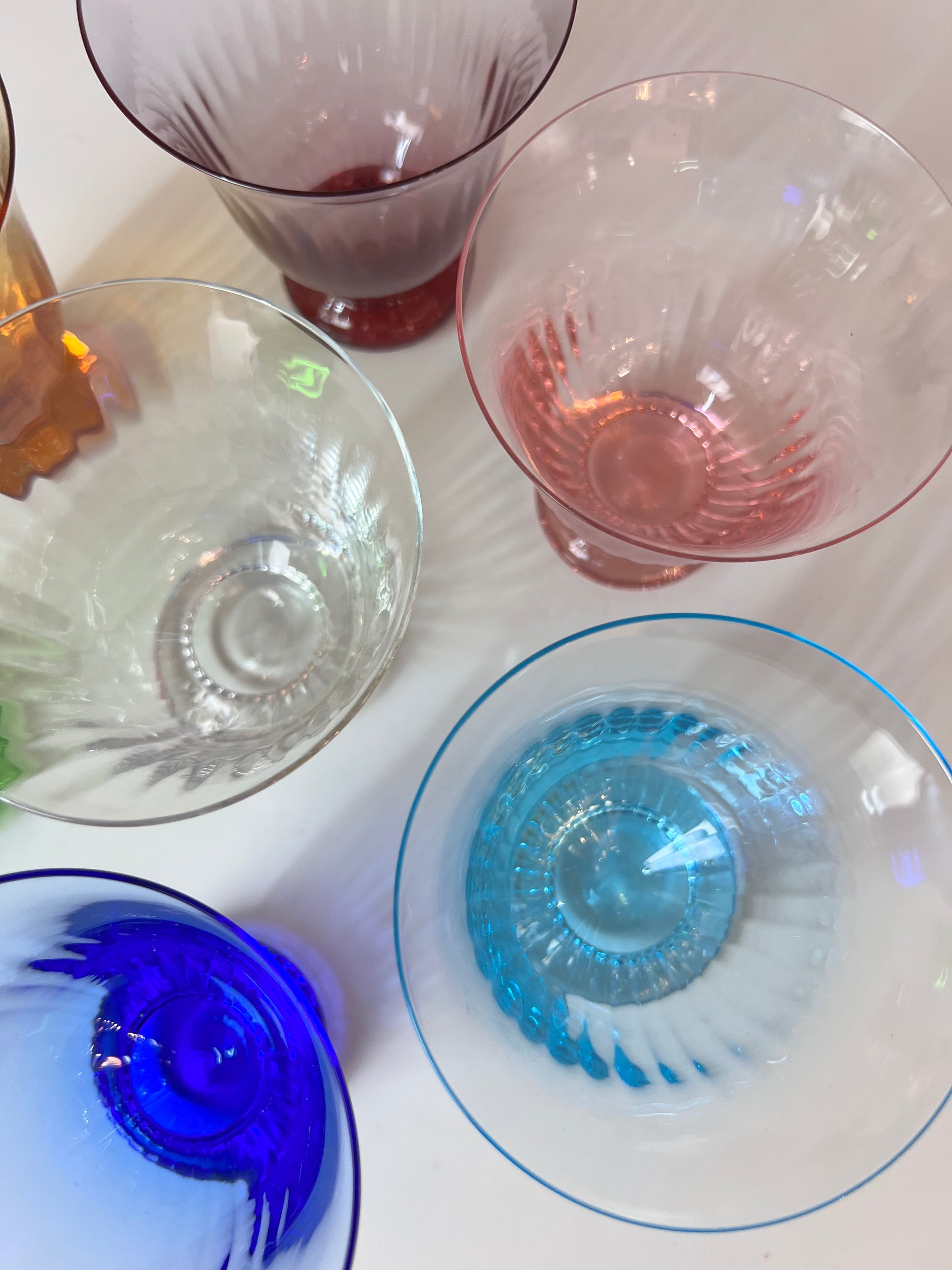 Set: 7x Wasserglas bunt