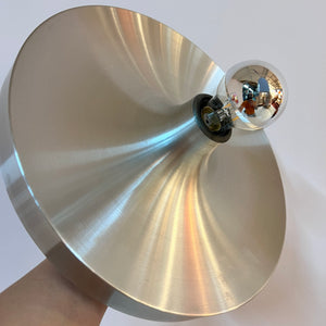 Wandlampe Diskus Aluminium gebürstet