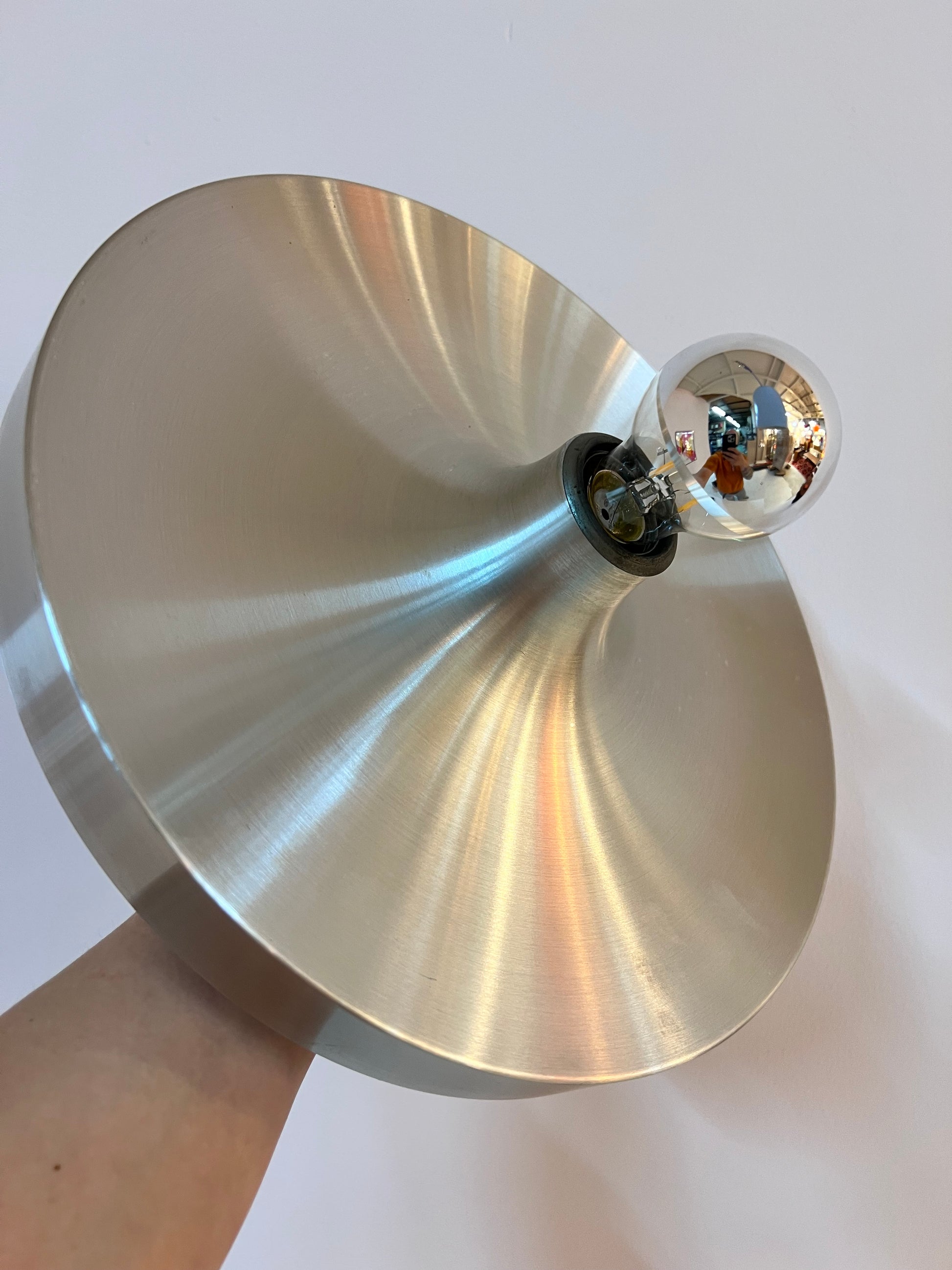 Wandlampe Diskus Aluminium gebürstet