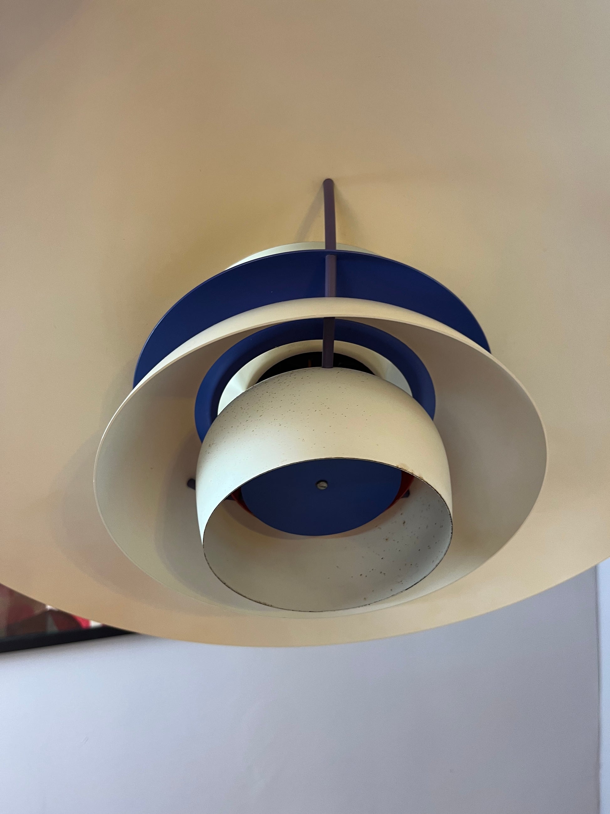 Lamellenlampe PH5 weiß von Poul Henningsen für Louis Poulsen