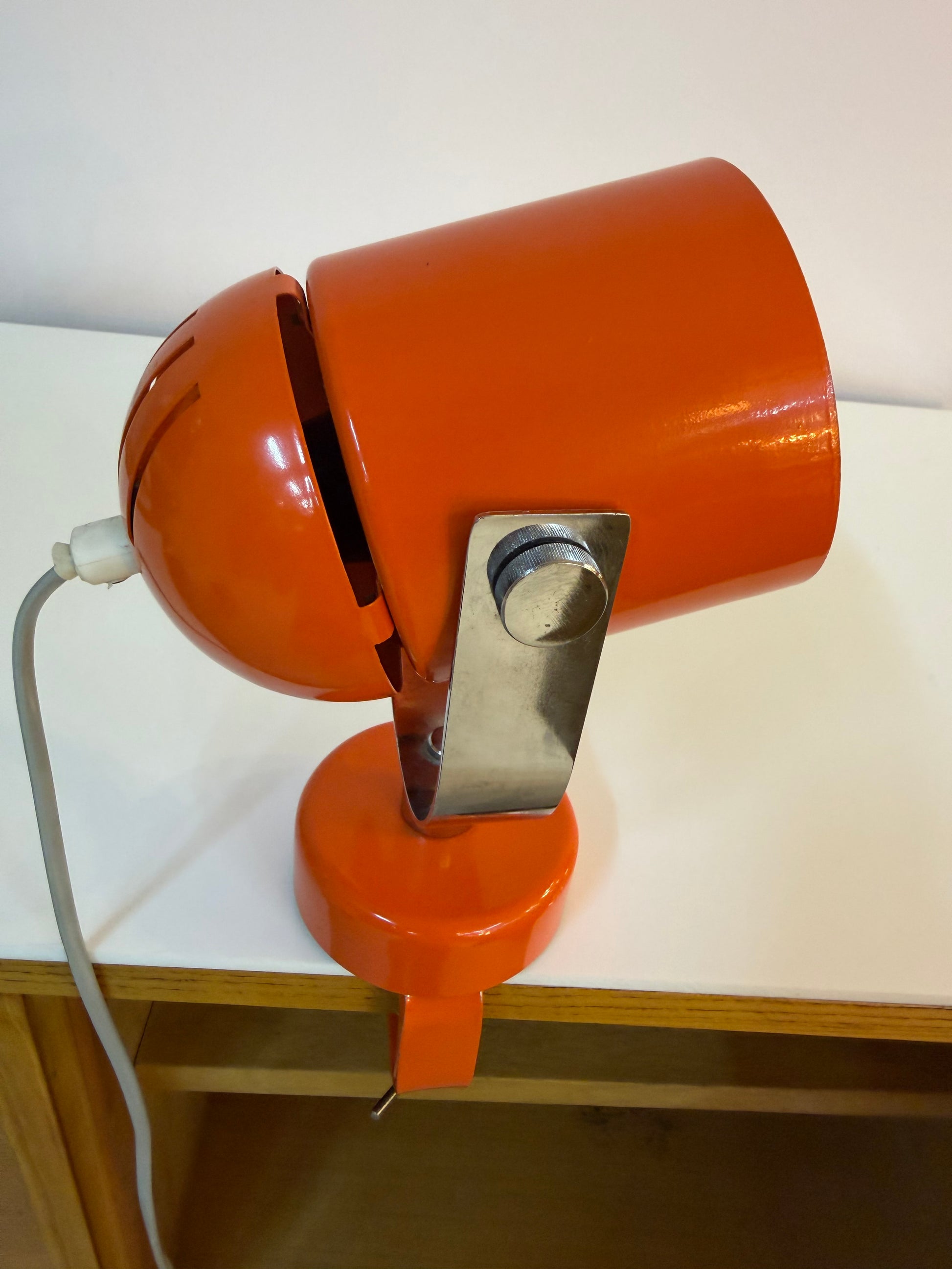 Klemmlampe / Wandlampe Combi Lux orange Chrom von Stanislav Indra für Lidokov Boskovice