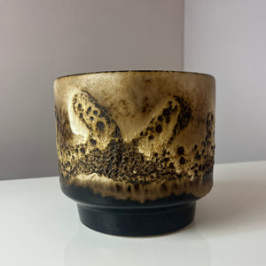 Blumentopf Fat Lava braun