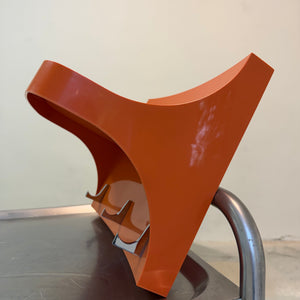 Wandregal orange Kunststoff mit Garderobenhaken