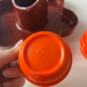 Snack Tablett Menage Aperitivo rot orange von EMSA