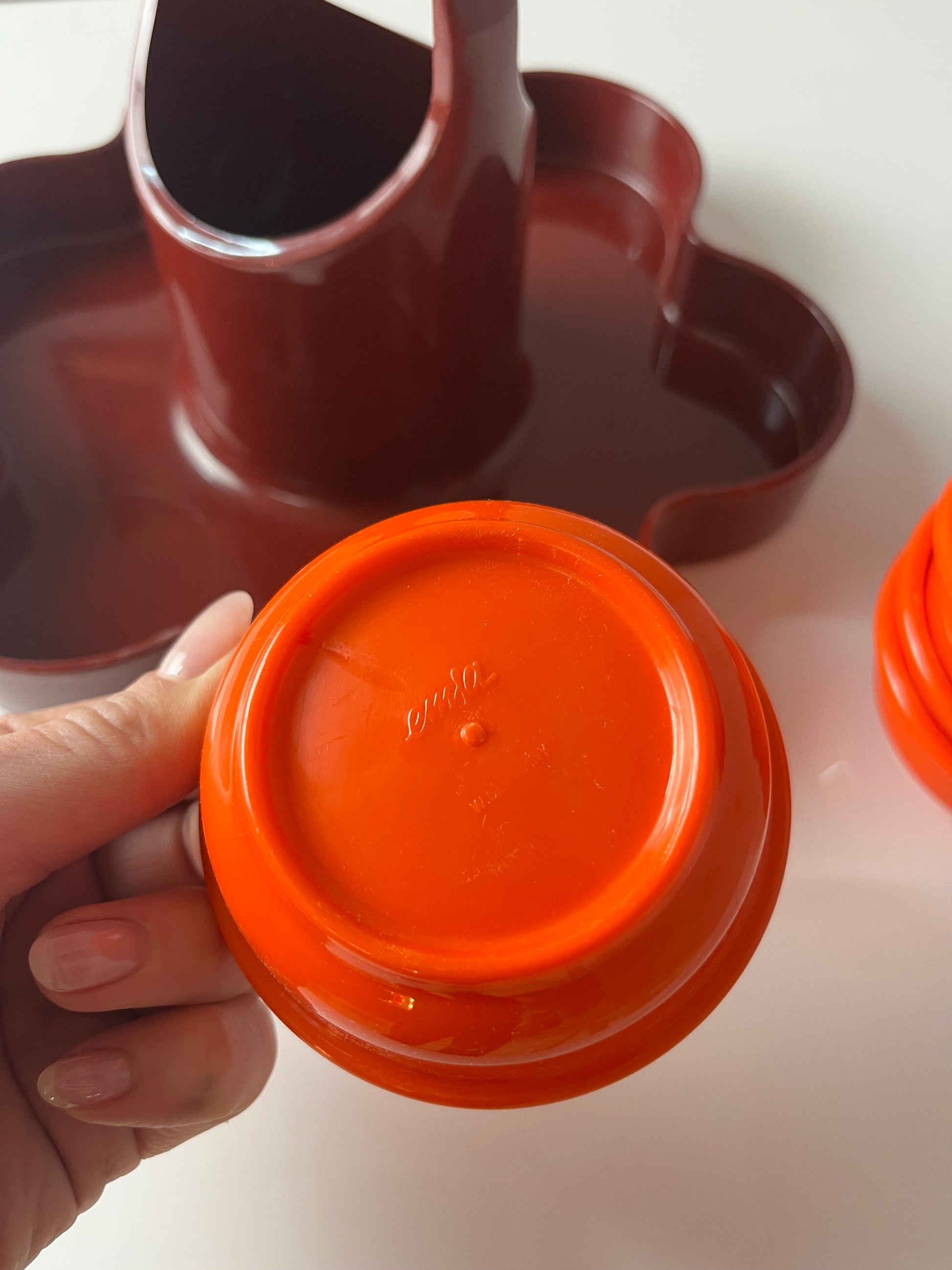 Snack Tablett Menage Aperitivo rot orange von EMSA