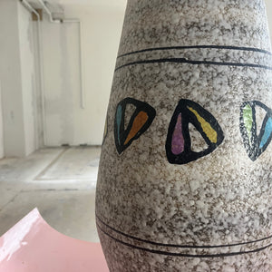 Bodenvase 613-60 weißgrau von Bay Keramik West Germany