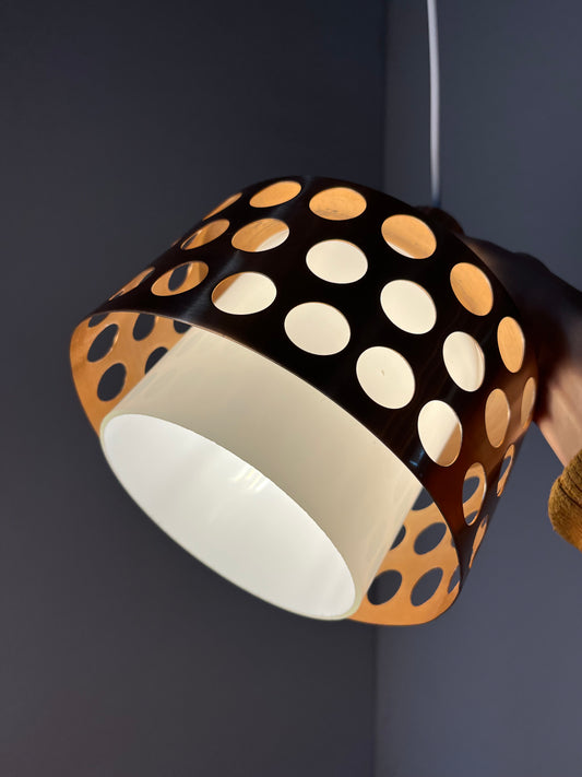 Hängelampe Kupfer Glas aus Schweden