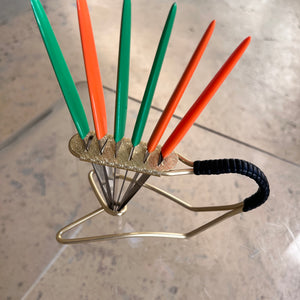 Buttermesser orange grün 50er