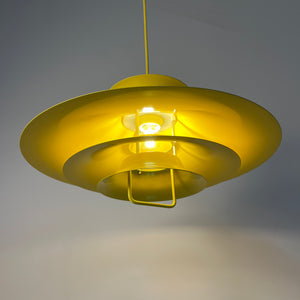 Lamellenlampe neu lackiert gelb aus Dänemark