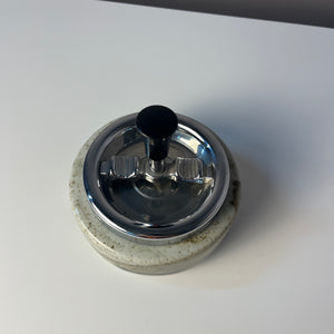 Druckaschenbecher grau braun Keramik von Erhard & Söhne