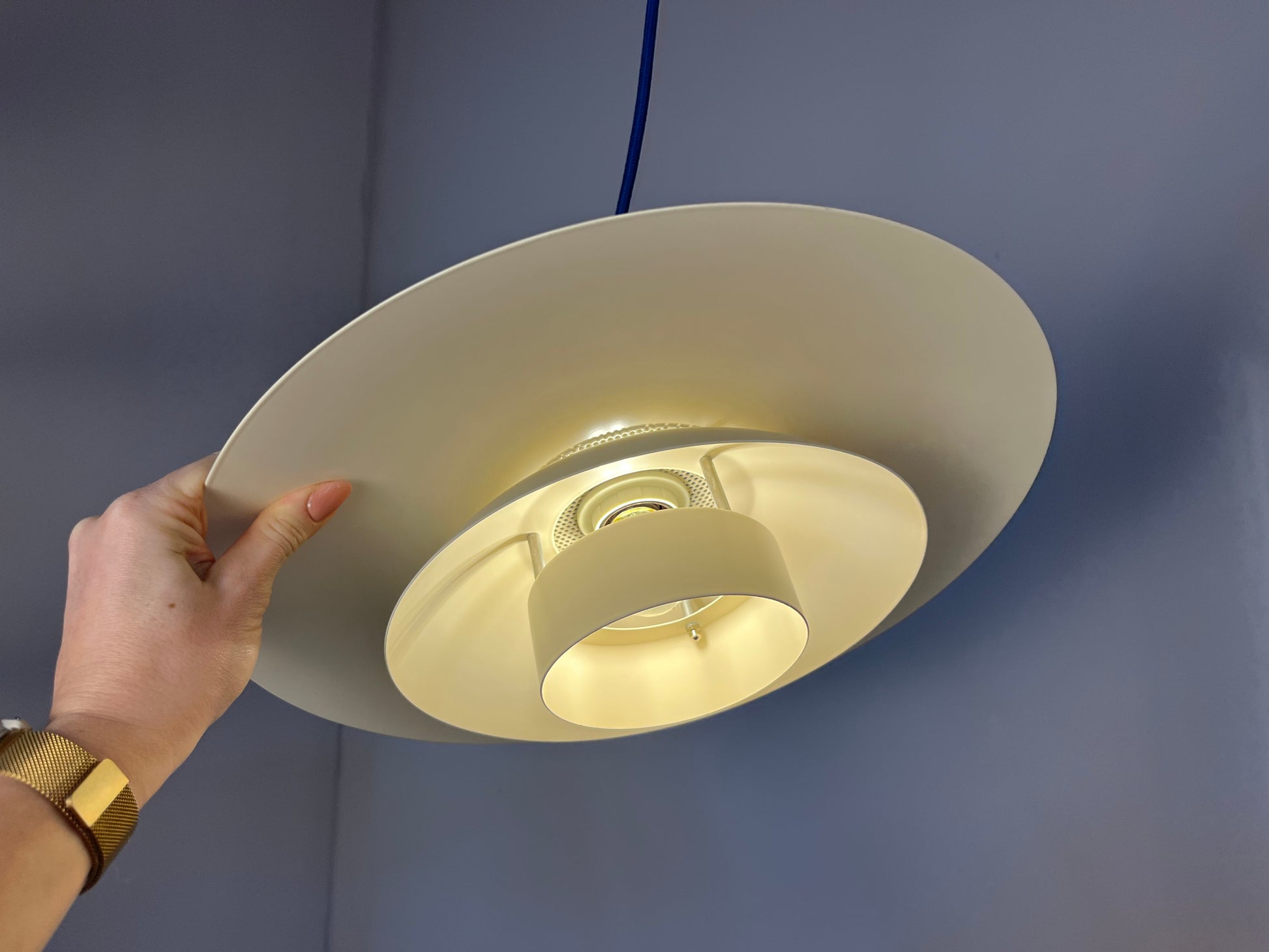 Lamellenlampe weiß von Horn