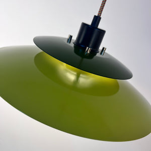 Lamellenlampe teils neu lackiert grün schwarz aus Dänemark