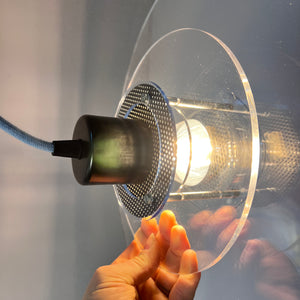 Lamellenlampe „Space“ Plexiglas aus Dänemark
