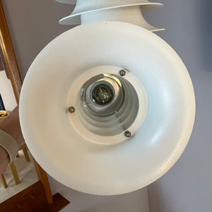 Lamellenlampe Strini weiß Kunststoff