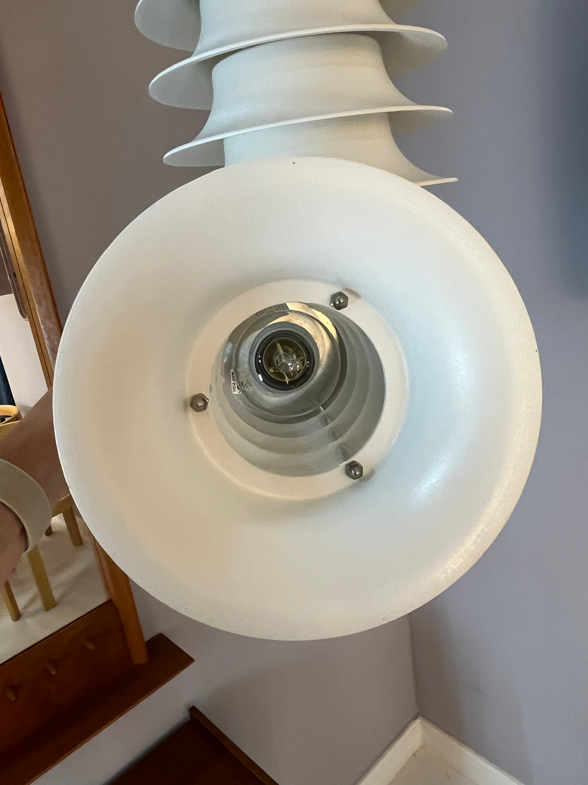 Lamellenlampe Strini weiß Kunststoff