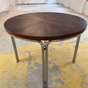 Runder Esstisch Palisander & Chrom