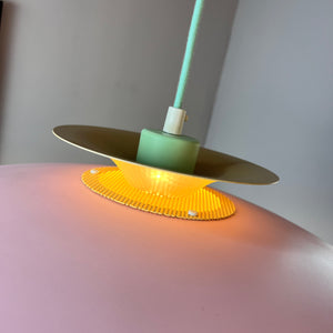 Lamellenlampe neu lackiert rosa mint